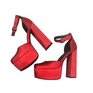 Red Platform Heels